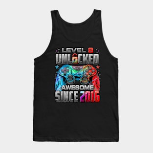 Level 8 Unlocked Awesome Since 2016 Tank Top